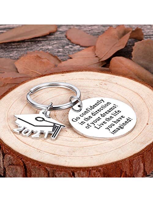 College Student Gifts High School Graduation Keychain Gifts for Daughter Son New Driver Gifts Key Dog Tag Birthday Encouragement Gifts for Teenage Girls Boys Have Fun Cal
