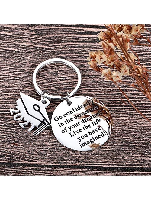 College Student Gifts High School Graduation Keychain Gifts for Daughter Son New Driver Gifts Key Dog Tag Birthday Encouragement Gifts for Teenage Girls Boys Have Fun Cal