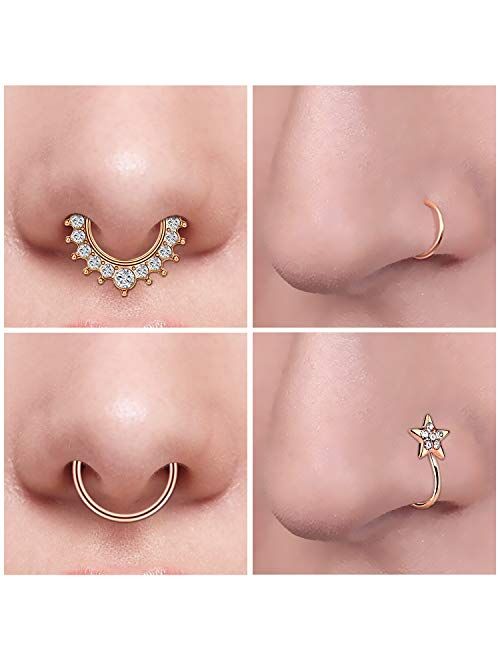 Indian Leaf Vertical Style 14K Pure Gold Nose Stud Women Push pin Nose –  Karizma Jewels