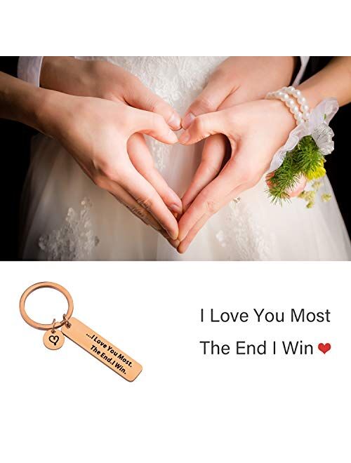 LQRI LQRI I Love You Most The End I Win Keychain Valentines Day Boyfriend Girlfriend