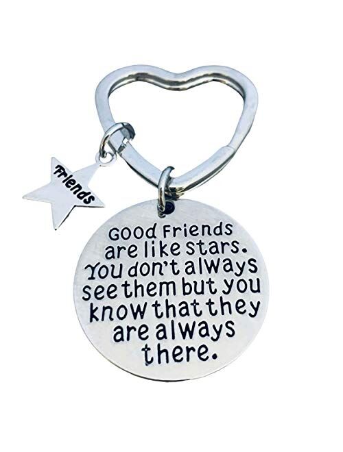 Best Friends Keychain-Good Friends Heart Keychain- Friend Jewelry- Perfect Gift for Friends