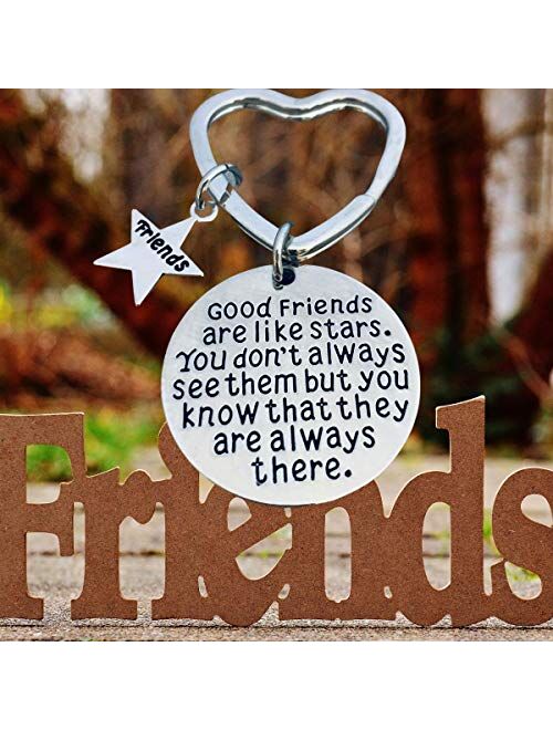 Best Friends Keychain-Good Friends Heart Keychain- Friend Jewelry- Perfect Gift for Friends