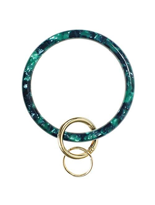 Heesch Key Ring Bracelet Keychain Bracelet Bangle Key Ring Circle Round Key Chain Bangle for Wrist