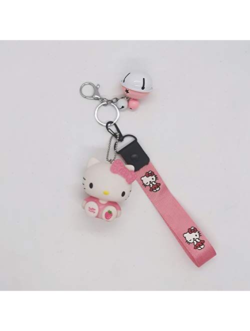 sailorsunny Hello Kitty Cute Key Chains Women Cute Car Key Chain For Women Cartoon Key Accessories Pink Purse Charms For Handbags Charms Anime Cat Keychains Braided Rope 