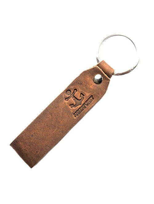 ANKERPUNKT Keychain leather Set MR & MRS - Wedding gift for couple - Anniversary Christmas Engagement - Made in Germany (dark brown)