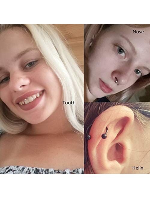 NZDLM Horseshoe Hoop Nose Rings Cartilage Earring Nose Septum Nose Nostril Stainless Steel Bull Nose Ring for Women Girls Men