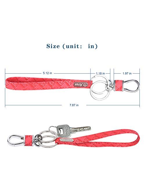 Wristlet Keychain - Lanyard Key Chain with Detachable Alloy Metal Rings
