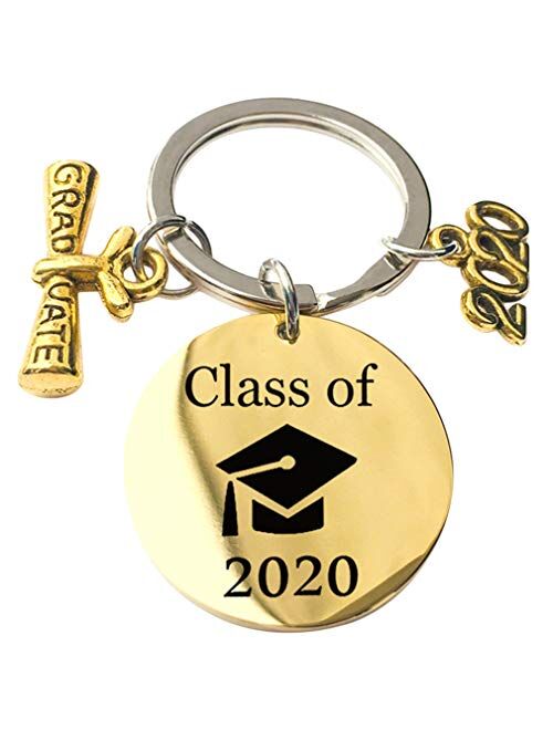 GloryMM 2020 My Story is just Beginning Key Chain Jewelry Charm Keychain Class of Graduation Gift for Her and Him