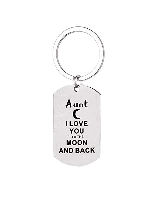 Love Keychain Gift Moon and Back Key Ring for Birthday, Christmas, Thanksgiving