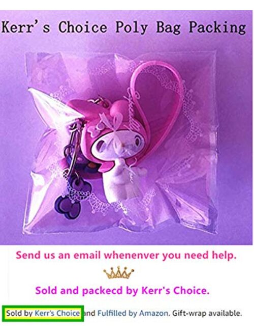 Kerr's Choice My Melody Keychain My Melody Figure My Melody Key Chain My Melody Sanrio Cute Kawaii Keychain, 1 Count (Pack of 1)