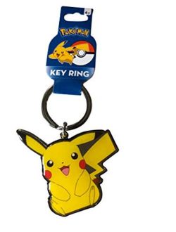 Pokemon Pikachu Metal Key Ring Keychain, Yellow