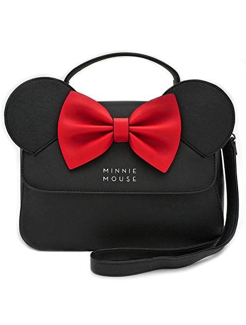 Loungefly Disney Minnie Mouse Crossbody Bag with Ears and Bow