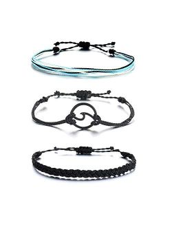 choice of all Summer String Wave Bracelets Adjustable Friendship Strand Bracelet For Women Girls Jewelry