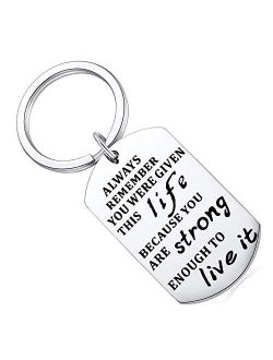 Inspirational Gifts keychain Whenever You Feel Overwhelmed Straighten Crown Keychain