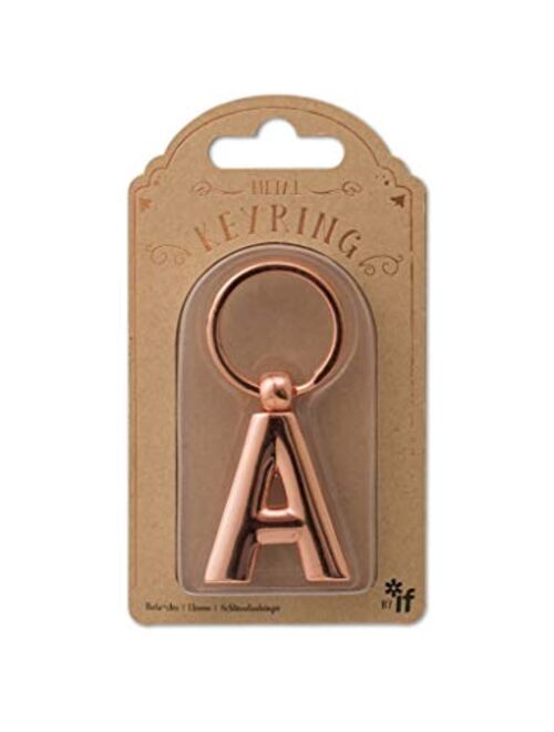 IF Metal Letter Keyring Personalised Alphabet Letters