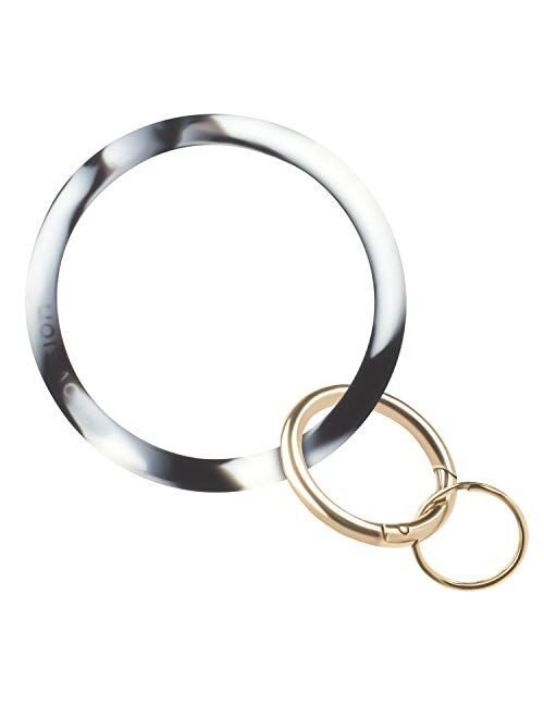 EcoVision Keychain Ring Bracelet,Silicone Wristlet Keychain Bangle for Fashionable Women and Girls