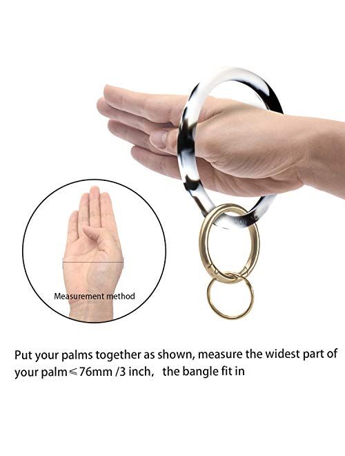 EcoVision Keychain Ring Bracelet,Silicone Wristlet Keychain Bangle for Fashionable Women and Girls