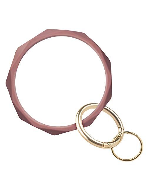 EcoVision Keychain Ring Bracelet,Silicone Wristlet Keychain Bangle for Fashionable Women and Girls 
