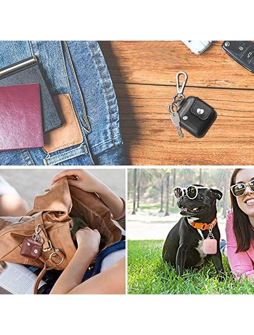 Fintie Case for Tile Mate/Tile Pro/Tile Sport/Tile Style/Cube Pro Key Finder, Vegan Leather Protective Cover for 2020 2018 and All Generations Tile