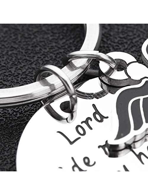 Nurse Prayer Keychain Gift for Nursing School Graduate Lord Guide My Hands Personalized Gift for Medical Students RN Graduation Birthday Christmas Gift for Nurse