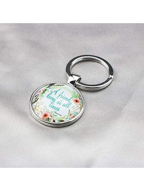 Christian Keychain Religious Bible Verse Gift Jewelry for Women Girls