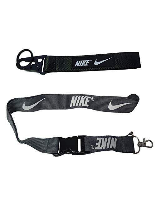 1pc Lanyard + 1pc Keychain For Nike Gift Sport Training Outdoor Workout Car Key