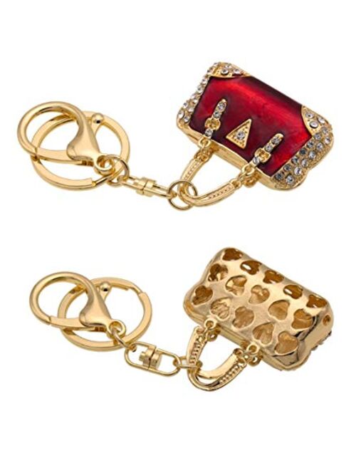 AM Landen Rhinestone Handbag Keychain Handbag Charms Purse Charm Gift Key-chain