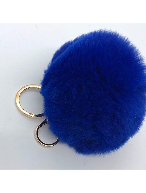 Prince2018 Pom Pom Keychain Real Rabbit Fur Ball Key ring Car Bag Charm Handbag Tote Pendant