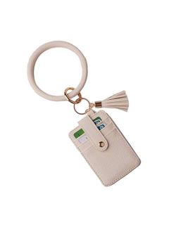L&N Rainbery Credit Card Keychain Wallet Tassel Key Ring Wallet Light Weight For Women Girls