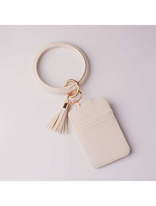 L&N Rainbery Credit Card Keychain Wallet Tassel Key Ring Wallet Light Weight For Women Girls