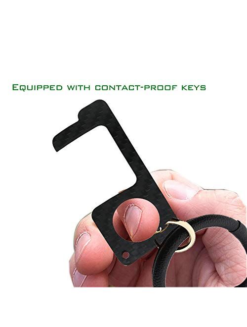 Keychain Leather Bracelet Key Ring Bangle Tassel Large Circle Wristlet Keychain holder free your hands for Women and Girls