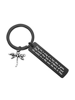 POTIY Outlander Theme Sing Me A Song Lyrics Dragonfly Keychain Skye Boat Song Claire Jamie Fraser Lover Gift for Outlander Fans