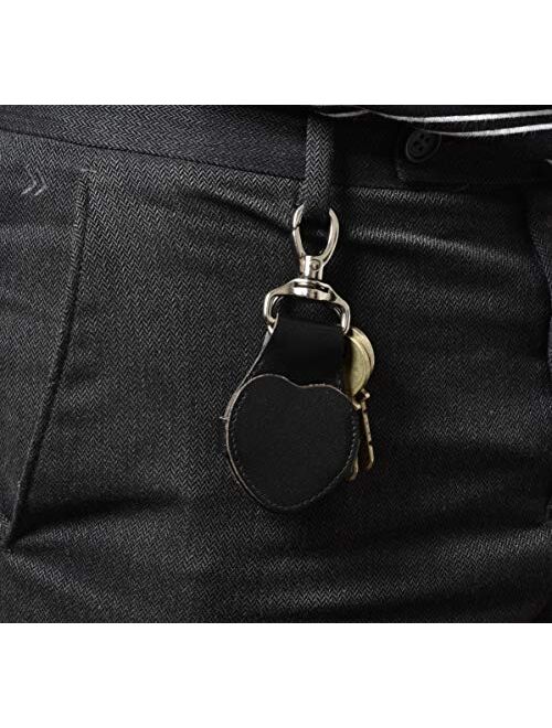 Wise Owl Accessories 3D Leather Keychain Cute Heart shape Leather Keyring Handbag Purse Charm Key Ring (heart-photoframe)
