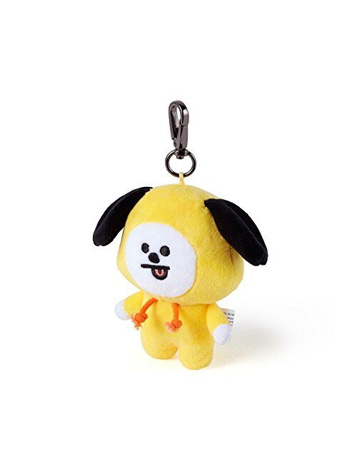 BT21 CHIMMY Character Soft Plush Stuffed Animal Keychain Key Ring Bag Charm, 12 cm, Yellow