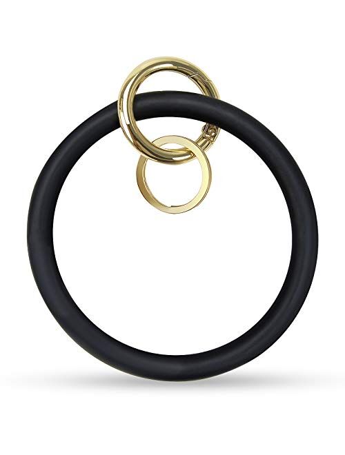 Keychain Bracelet,Silicon Wristlet Keychain Bangle Keyring Holder for Women Girl