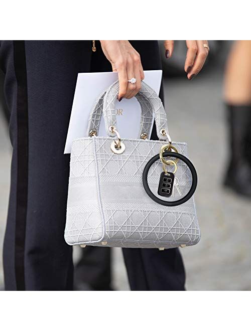 Keychain Bracelet,Silicon Wristlet Keychain Bangle Keyring Holder for Women Girl