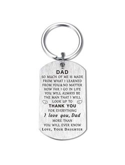 Mom Dad Keychain Gifts from Son Daughter I Love You Alway,Thank You Birthday Christmas Wedding Anniversary Thanksgiving
