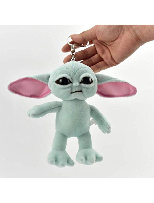 Yeeter Cute Green Baby Alien Plush Keychain, 6 Inches, Cute Pendant, Backpack Pendant, Car Keyring, Decoration for Baby Yo_da Fans