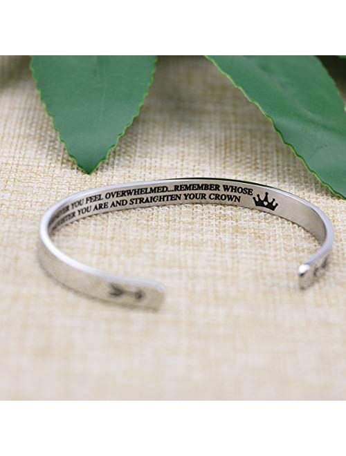 Joycuff Funny Gift for Women Inspirational Bracelet Mantra Cuff Friend Encouragement Jewelry for Daughter Sister Wife Mom Friendship