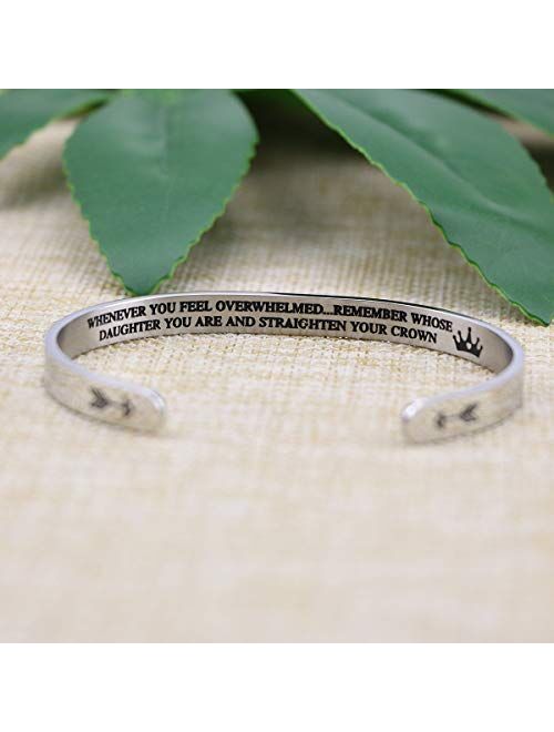 Joycuff Funny Gift for Women Inspirational Bracelet Mantra Cuff Friend Encouragement Jewelry for Daughter Sister Wife Mom Friendship