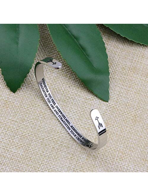 Joycuff Funny Gift for Women Inspirational Bracelet Mantra Cuff Friend Encouragement Jewelry for Daughter Sister Wife Mom Friendship