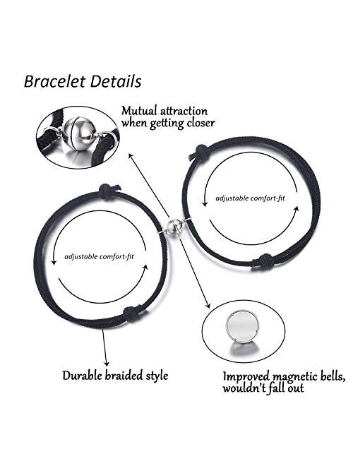 Tarsus Magnetic Couple Bracelet Set Vows of Eternal Love Jewelry Gifts for Couple Bestfriend 