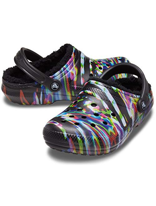 Crocs Unisex-Adult Classic Tie Dye Lined Clog | Warm and Fuzzy Slippers