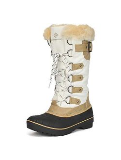 Women's DP Warm Faux Fur Lined Mid Calf Winter Snow Boots