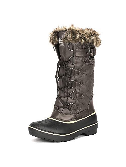 DREAM PAIRS Women's DP Warm Faux Fur Lined Mid Calf Winter Snow Boots