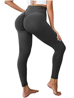 Women Scrunch Butt Leggings High Waist Lifting Yoga Pants Tummy Control Workout Tights