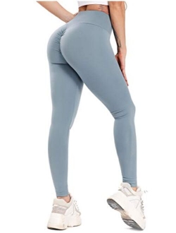 Women Scrunch Butt Leggings High Waist Lifting Yoga Pants Tummy Control Workout Tights