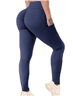 Women Scrunch Butt Leggings High Waist Lifting Yoga Pants Tummy Control Workout Tights