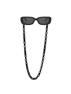 Rectangle Sunglasses for Women Retro Fashion Sunglasses UV 400 Protection Square Frame Eyewear