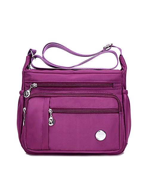 Women Top Handle Satchel Handbags Shoulder Bag Messenger Tote Multi Pocket Purses Bag Crossbody Bags